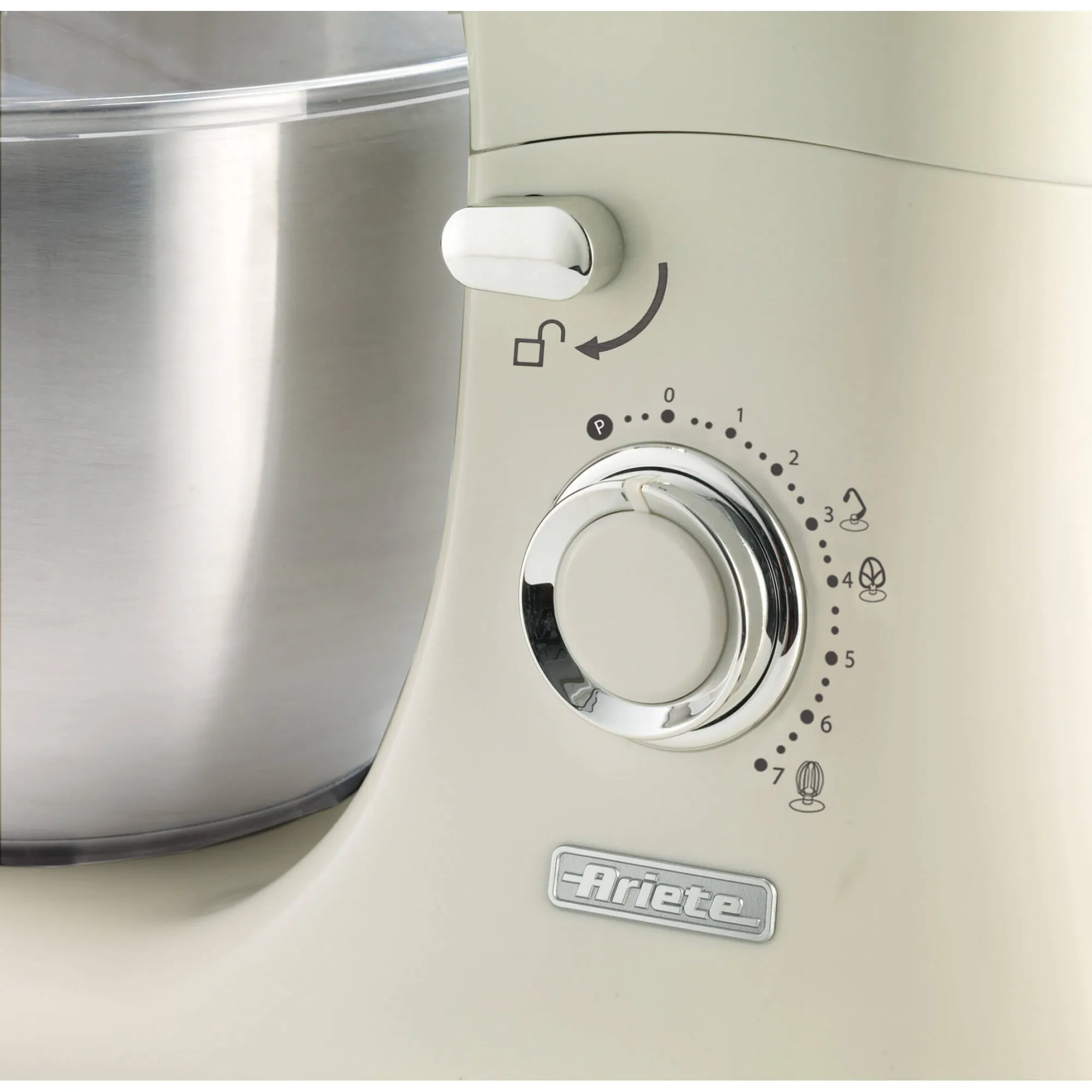 Ariete Vintage food processor 1588 (light green/cream, 1,200 watts)
