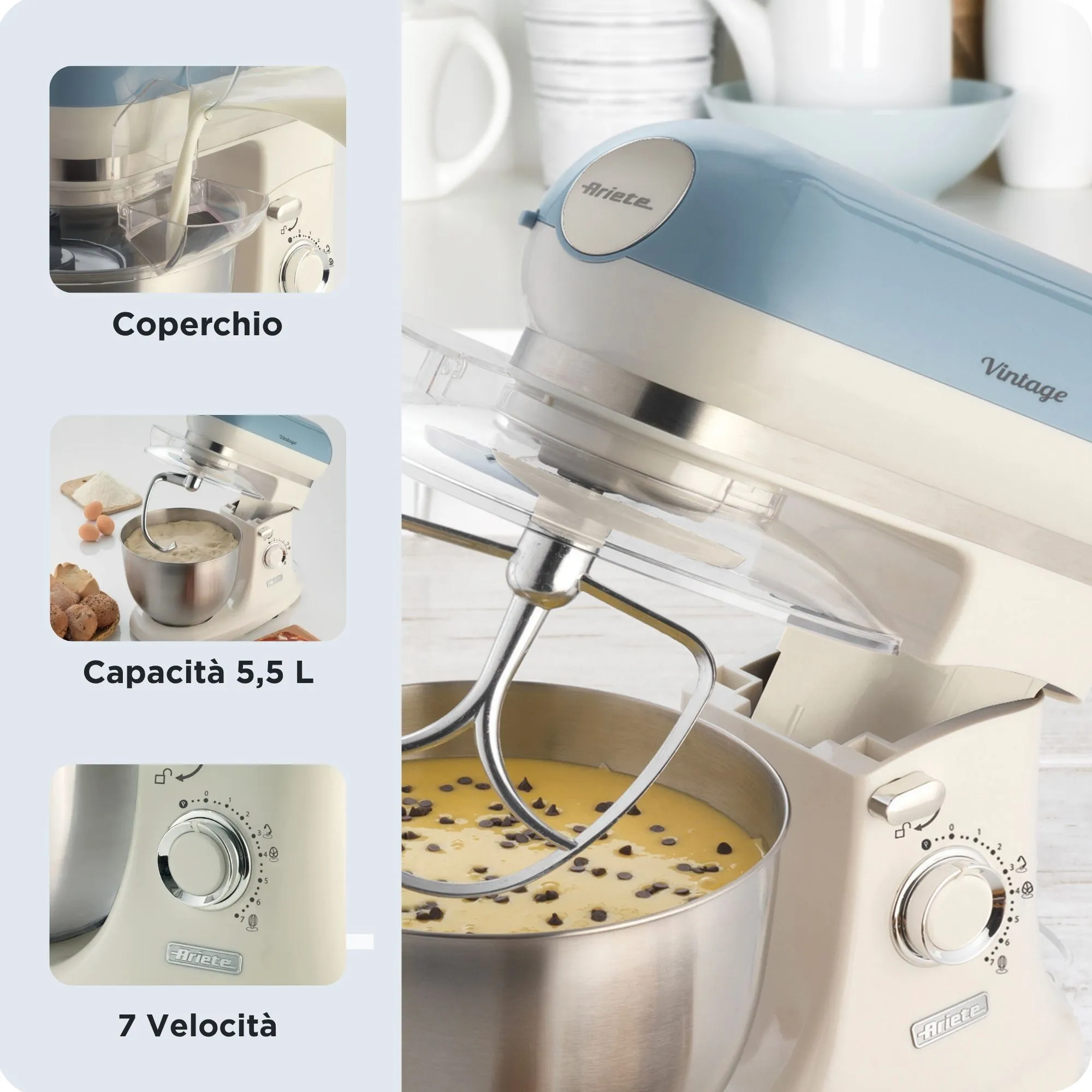 Ariete Vintage - Kitchen Machine, Blue