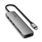 Satechi 7-in-1 USB-C Slim Multiport Adapter with Ethernet - Space Grey