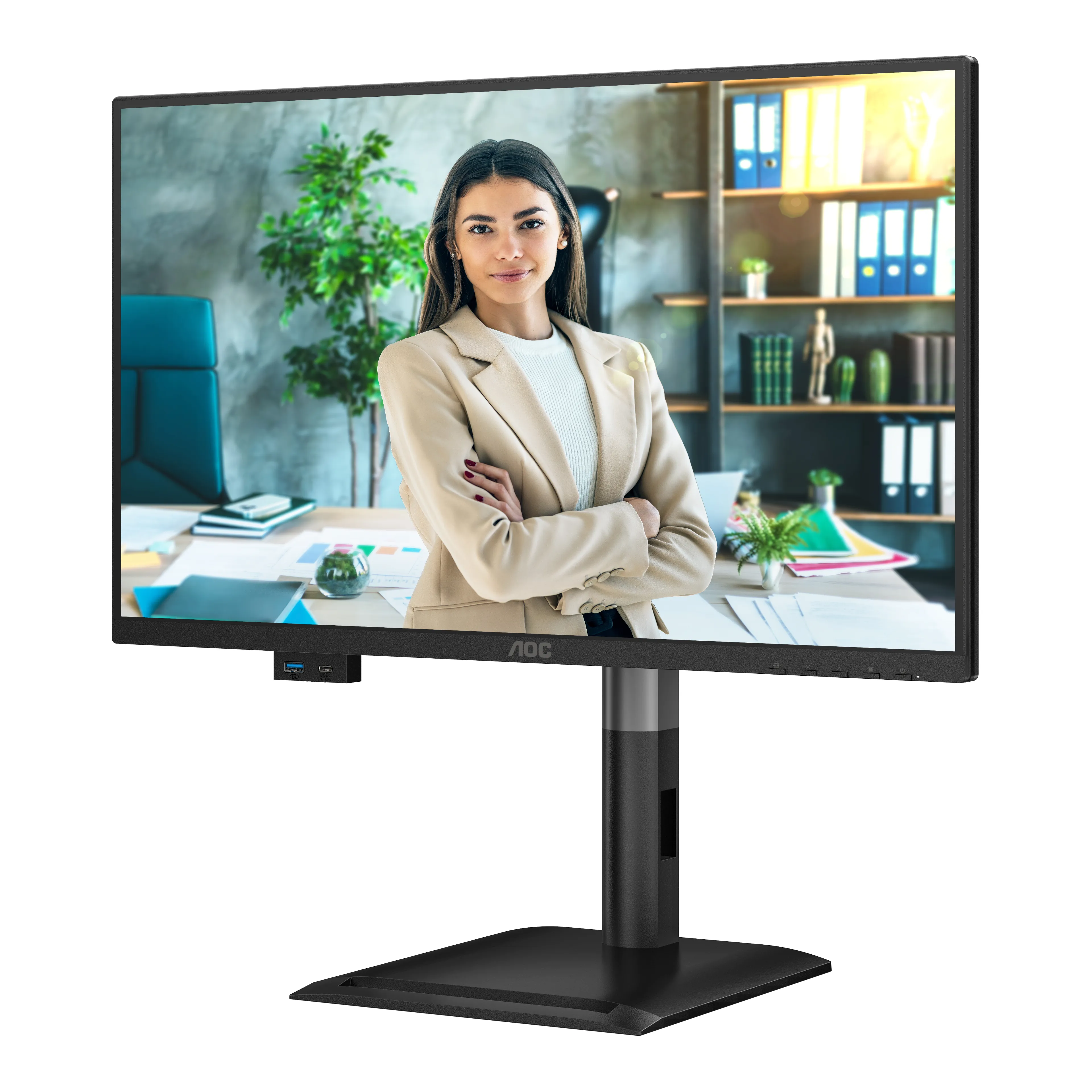 AOC 24P4CV 23.8" Full HD, IPS -n&auml;ytt&ouml;, USB-C hub