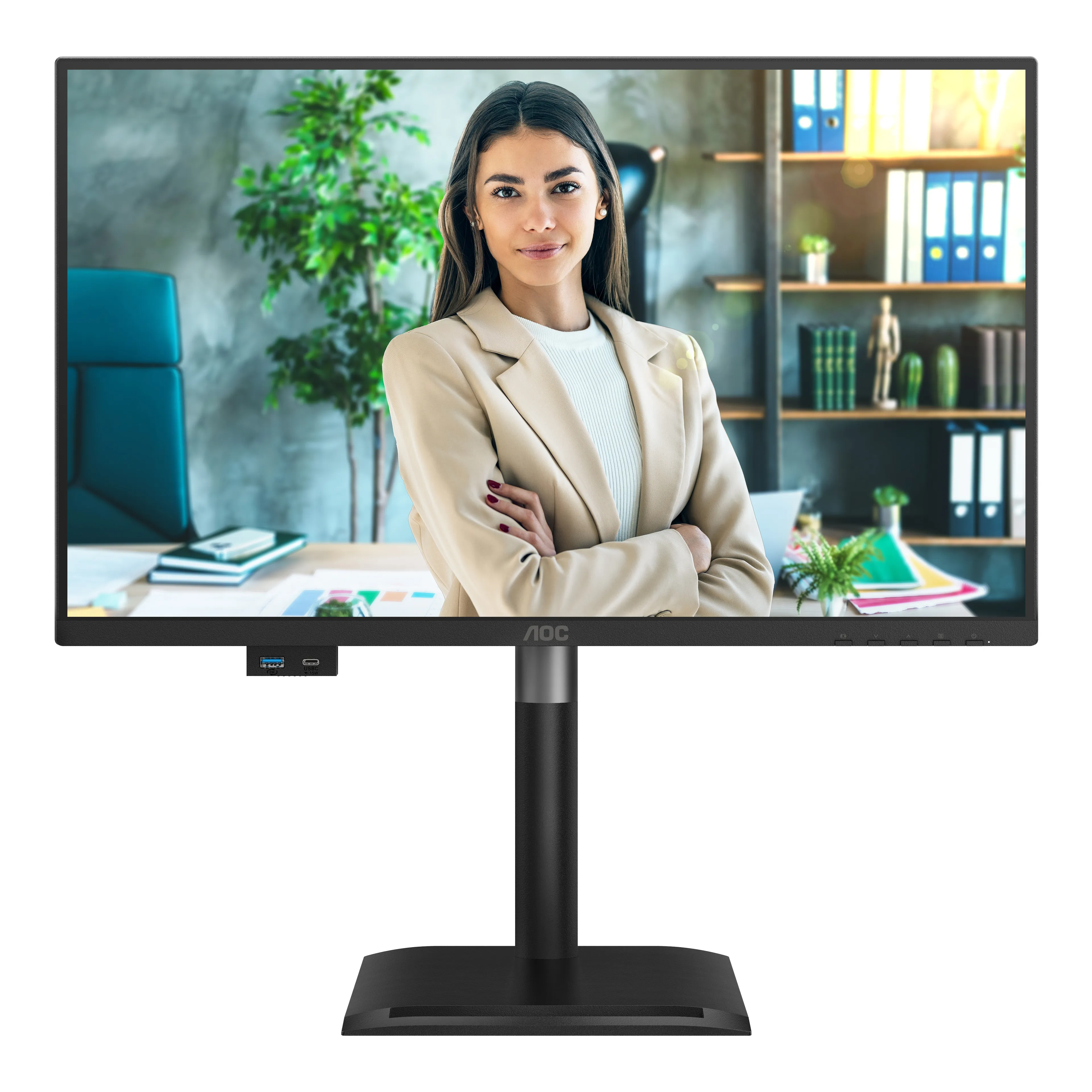 AOC 24P4CV 23.8" Full HD, IPS -n&auml;ytt&ouml;, USB-C hub