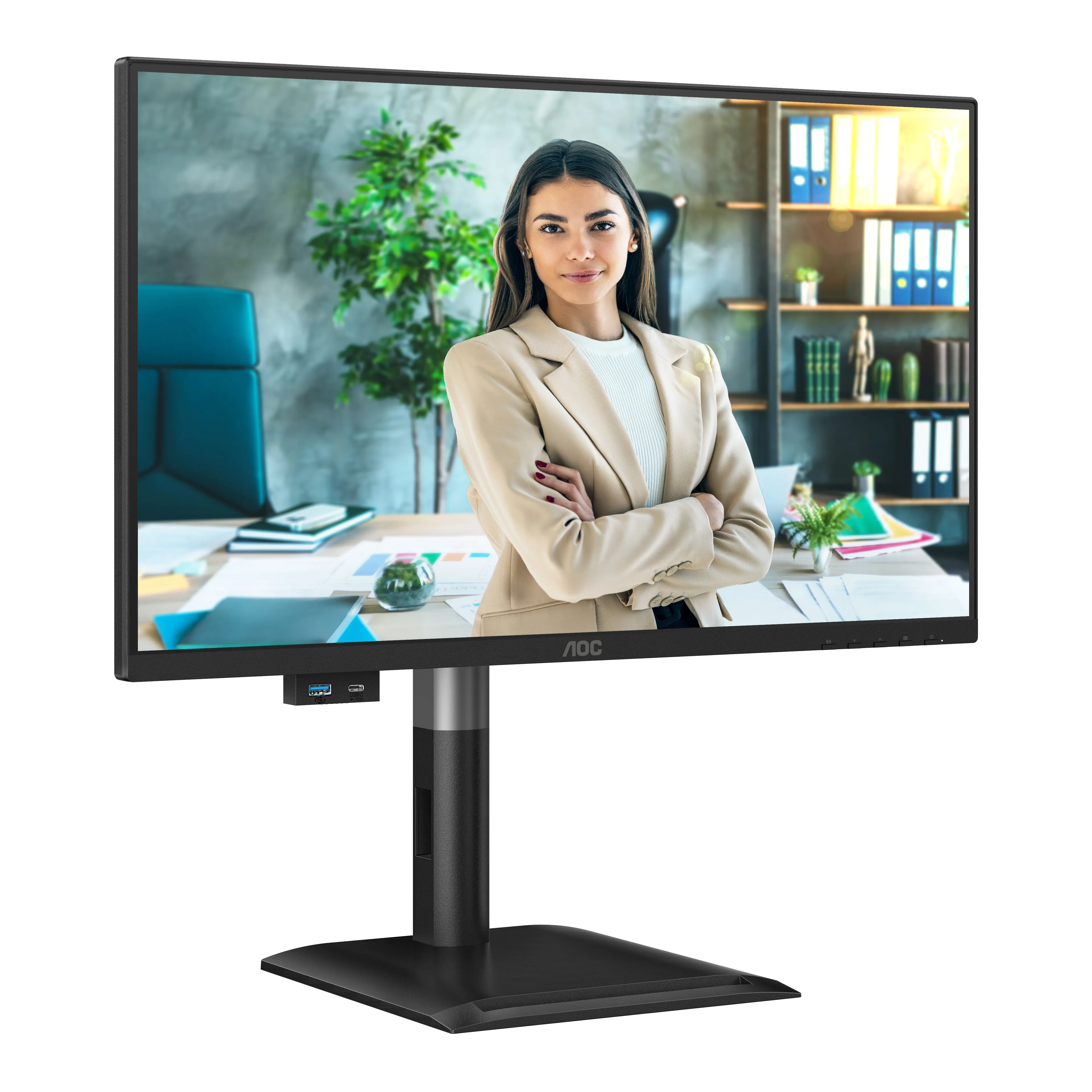 AOC 24P4CV 23.8" Full HD, IPS -n&auml;ytt&ouml;, USB-C hub