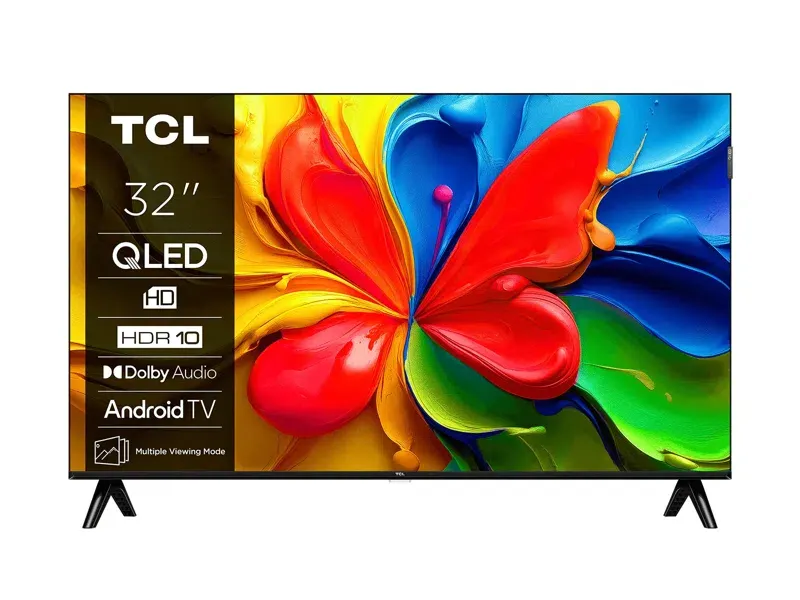 TCL 32V4C 32" HD Ready QLED Android TV, 60Hz, HDR10, HLG