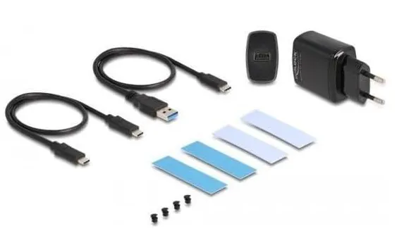 DeLock USB 3.2 Gen (2x2) 2x M.2 SSD - enclosure, Black