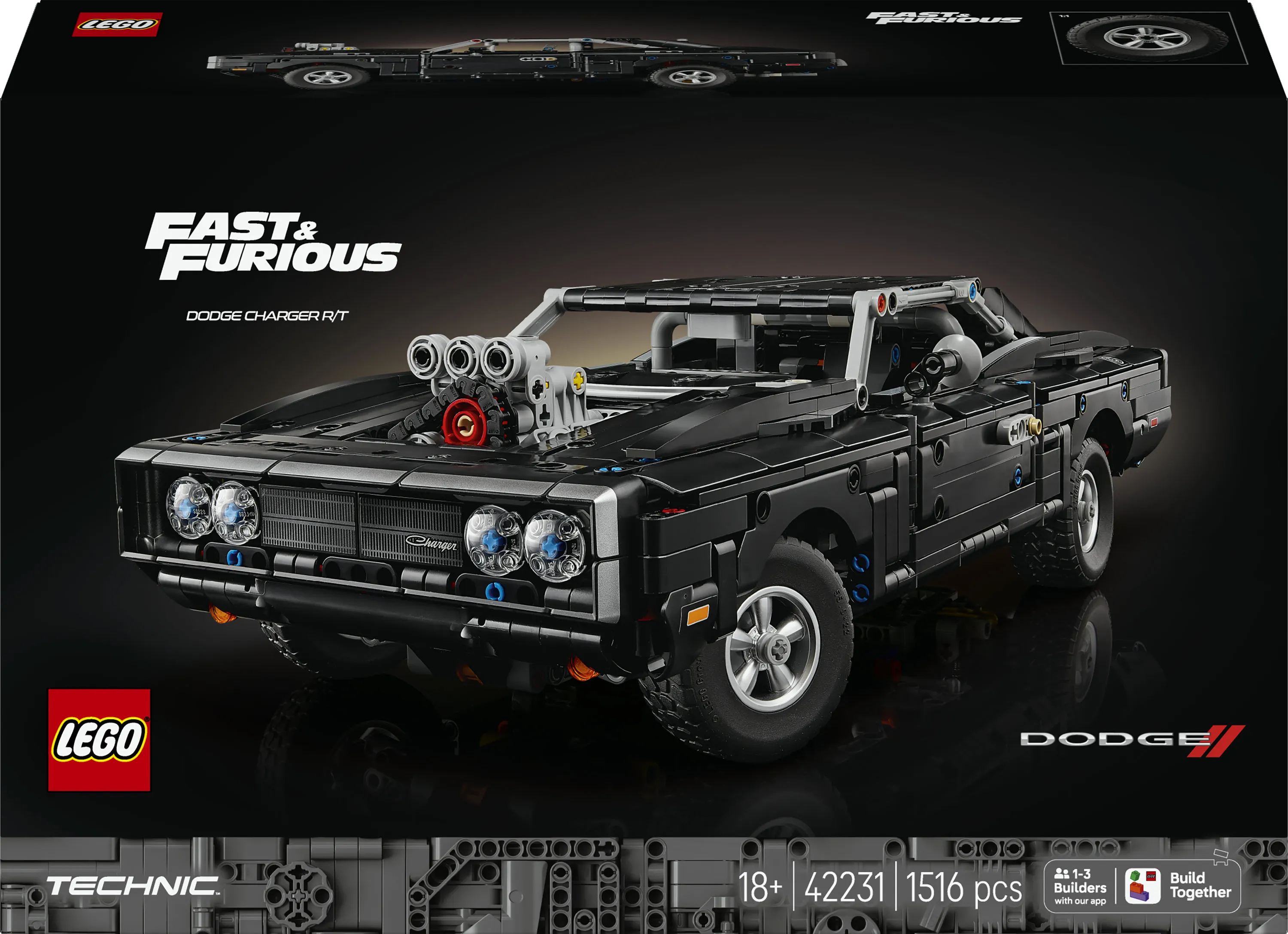 LEGO Technic 42231 - Fast and Furious Dodge Charger R/T ‑auto