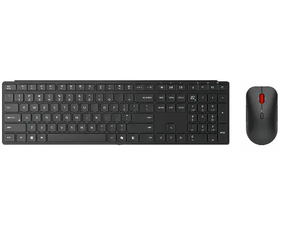 Lenovo Wireless Multi-Mode Pro Combo tr&aring;dl&ouml;st ergonomiskt tangentbord och mus, Eclipse Black