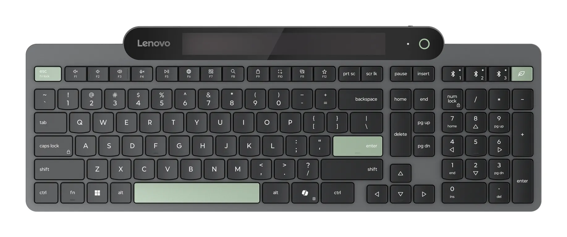 Lenovo Self-Charging Bluetooth Wireless Keyboard, Black