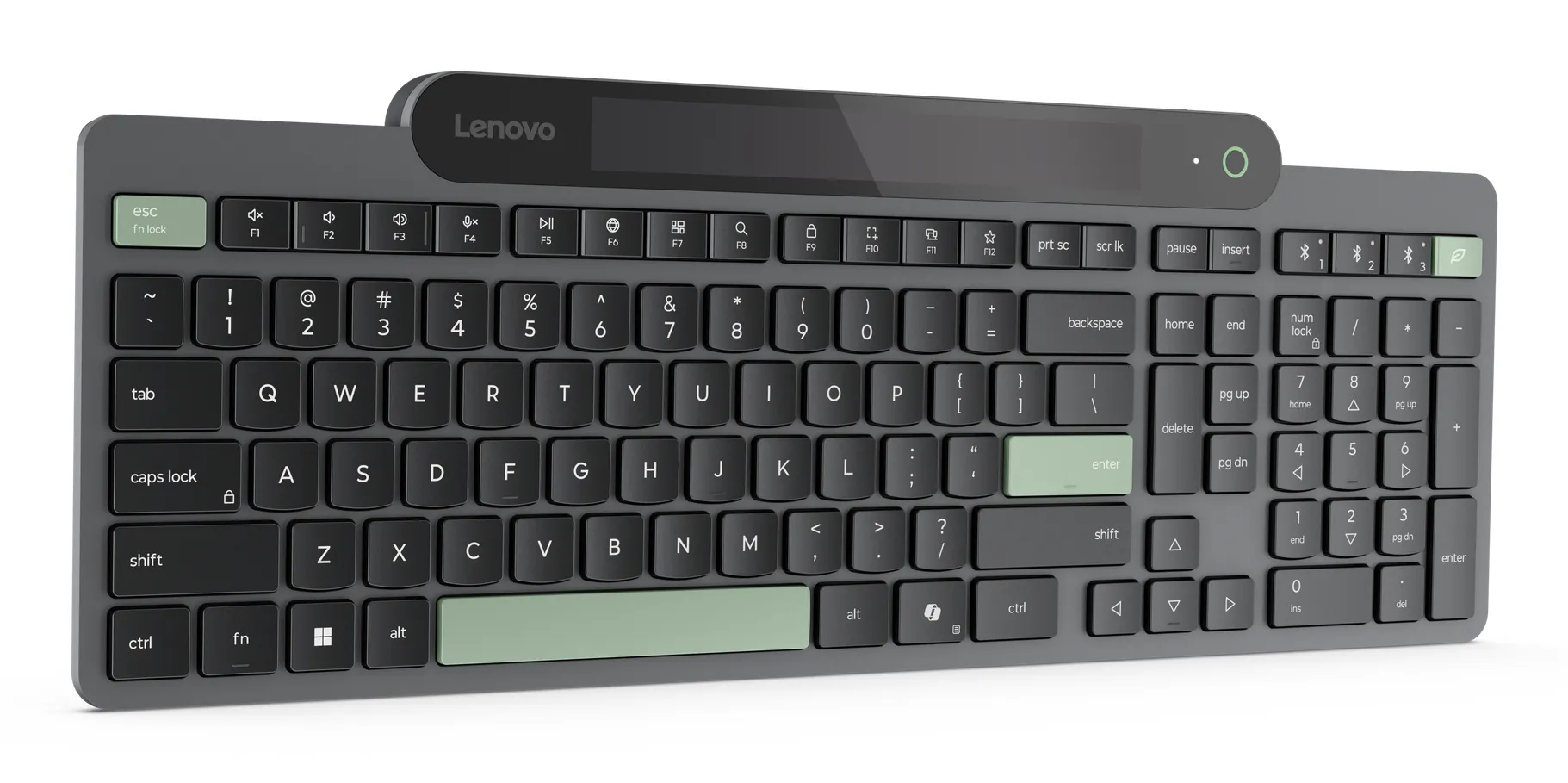 Lenovo Self-Charging Bluetooth Wireless Keyboard, Black