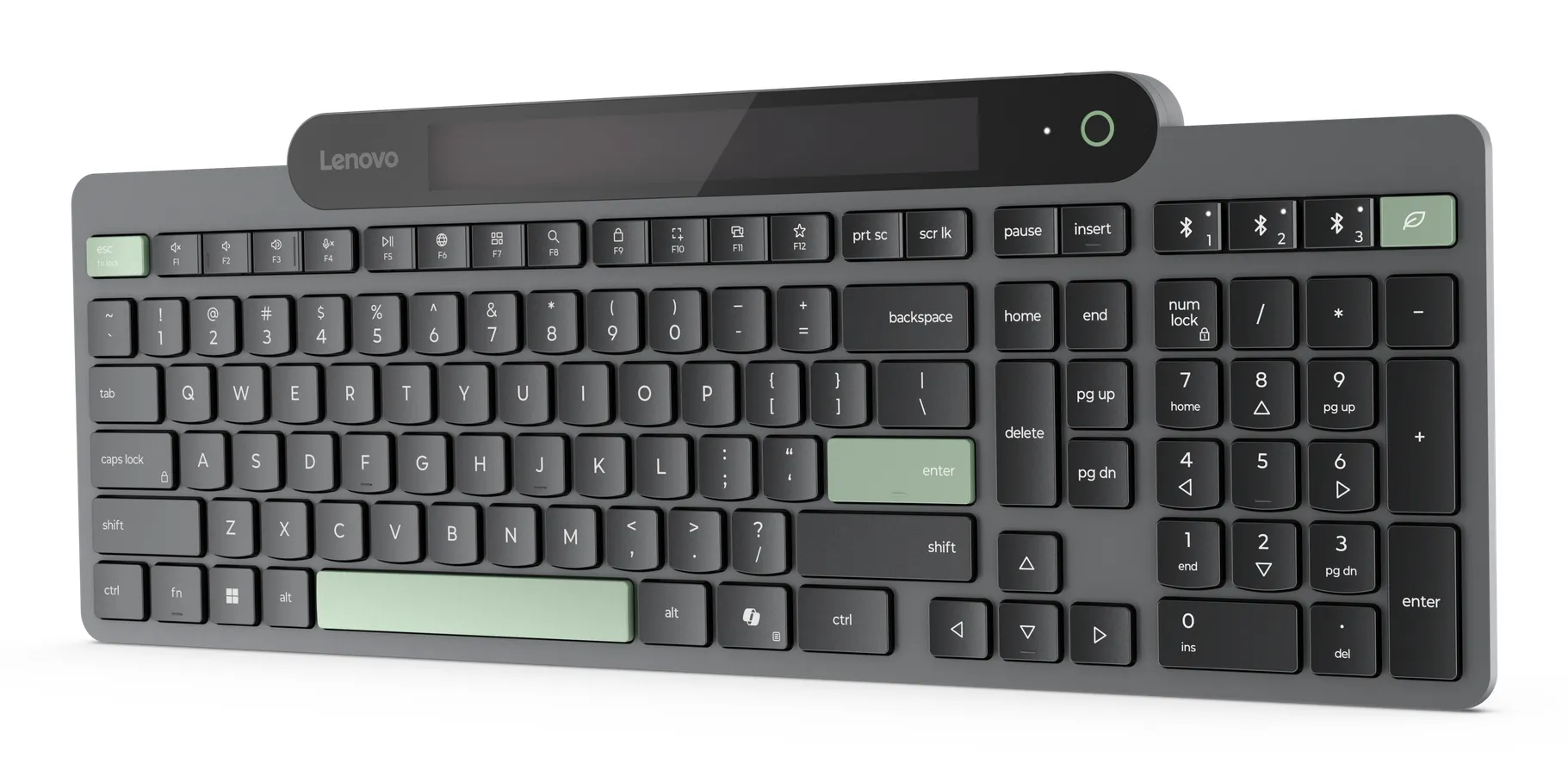 Lenovo Self-Charging Bluetooth Wireless Keyboard, Black