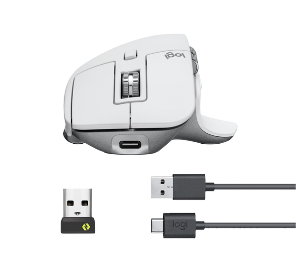 Logitech MX Master 3S Wireless Mouse, Pale Grey