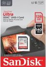 SanDisk Ultra 128 Gt SDXC UHS-I U1 V10 Class 10 -muistikortti, hopea