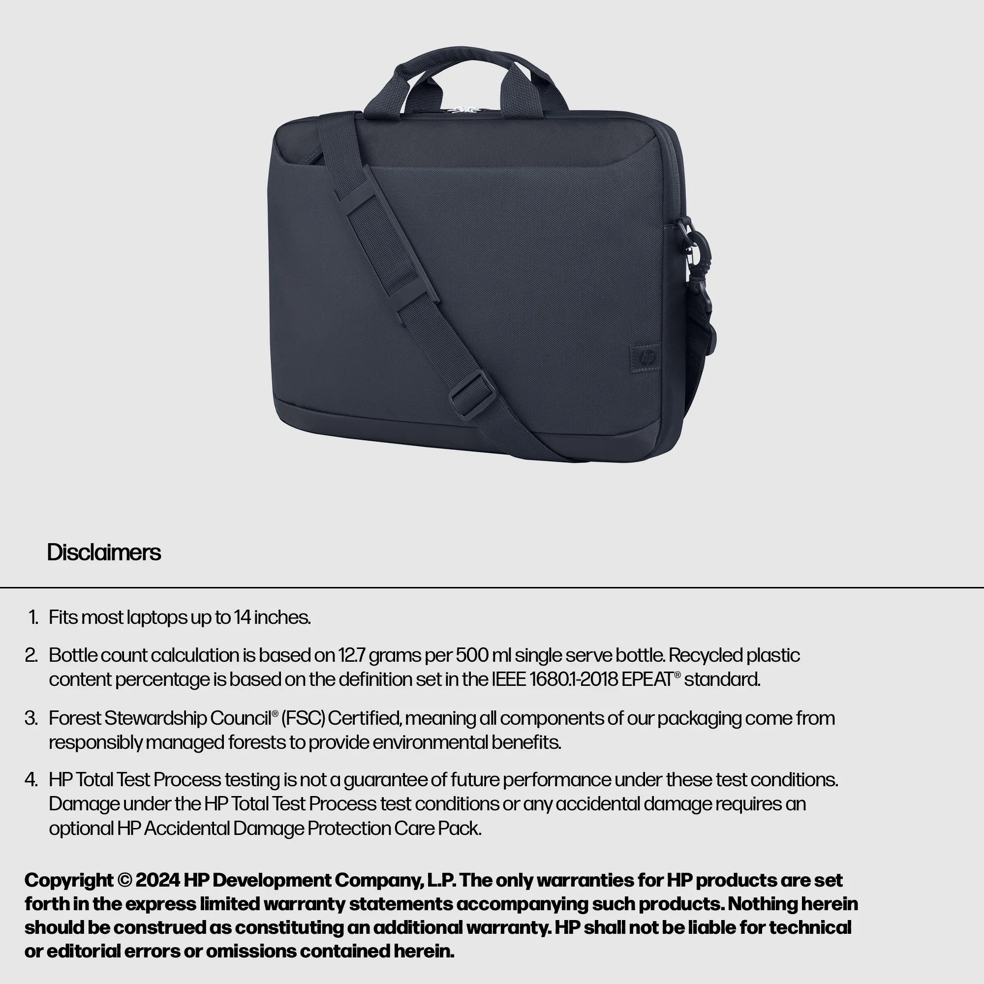 HP  14&quot; Everyday - notebook briefcase, Odyssey Grey