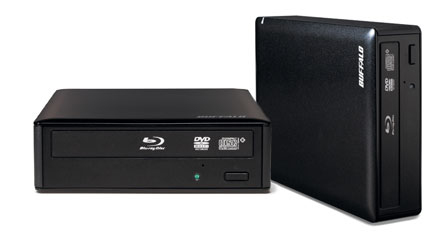 BUFFALO 16x External Blu-rayXL (BDXL) Drive USB3.0 with CyberLink Software Suite
