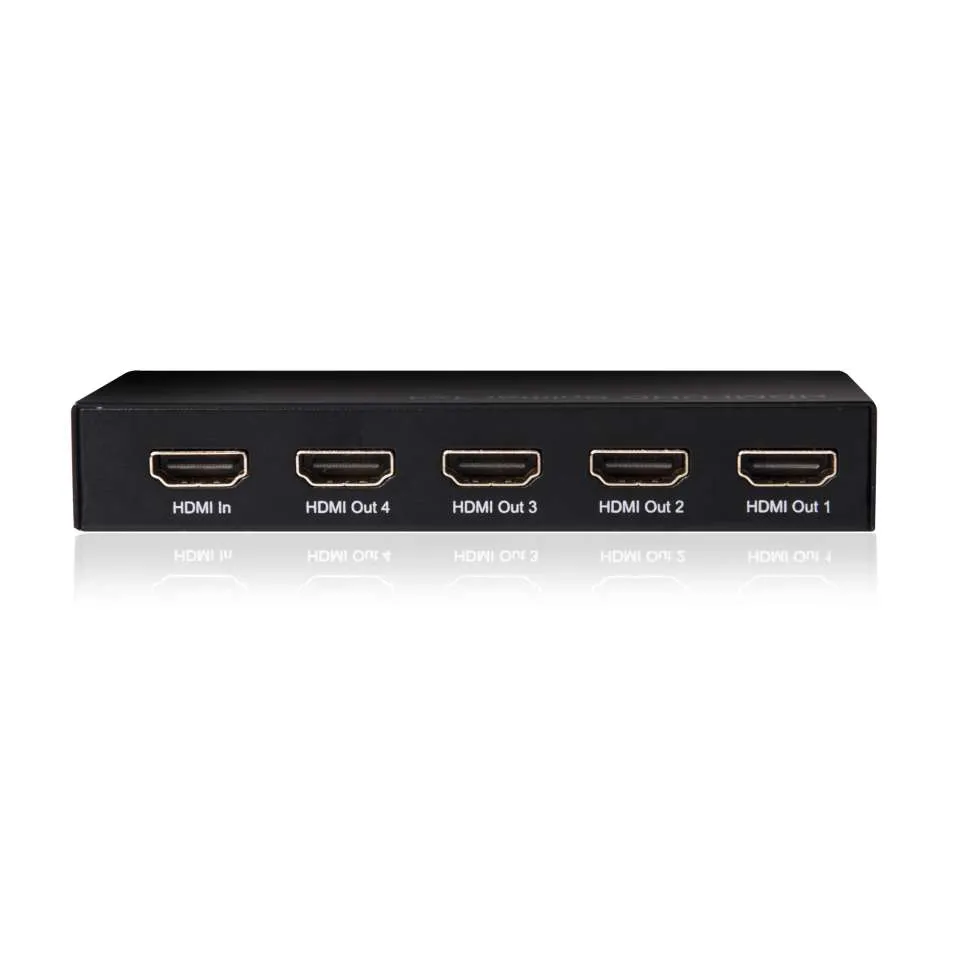 Club 3D 1 - 4 HDMI 2.0 -jakaja, 4K60Hz, Musta