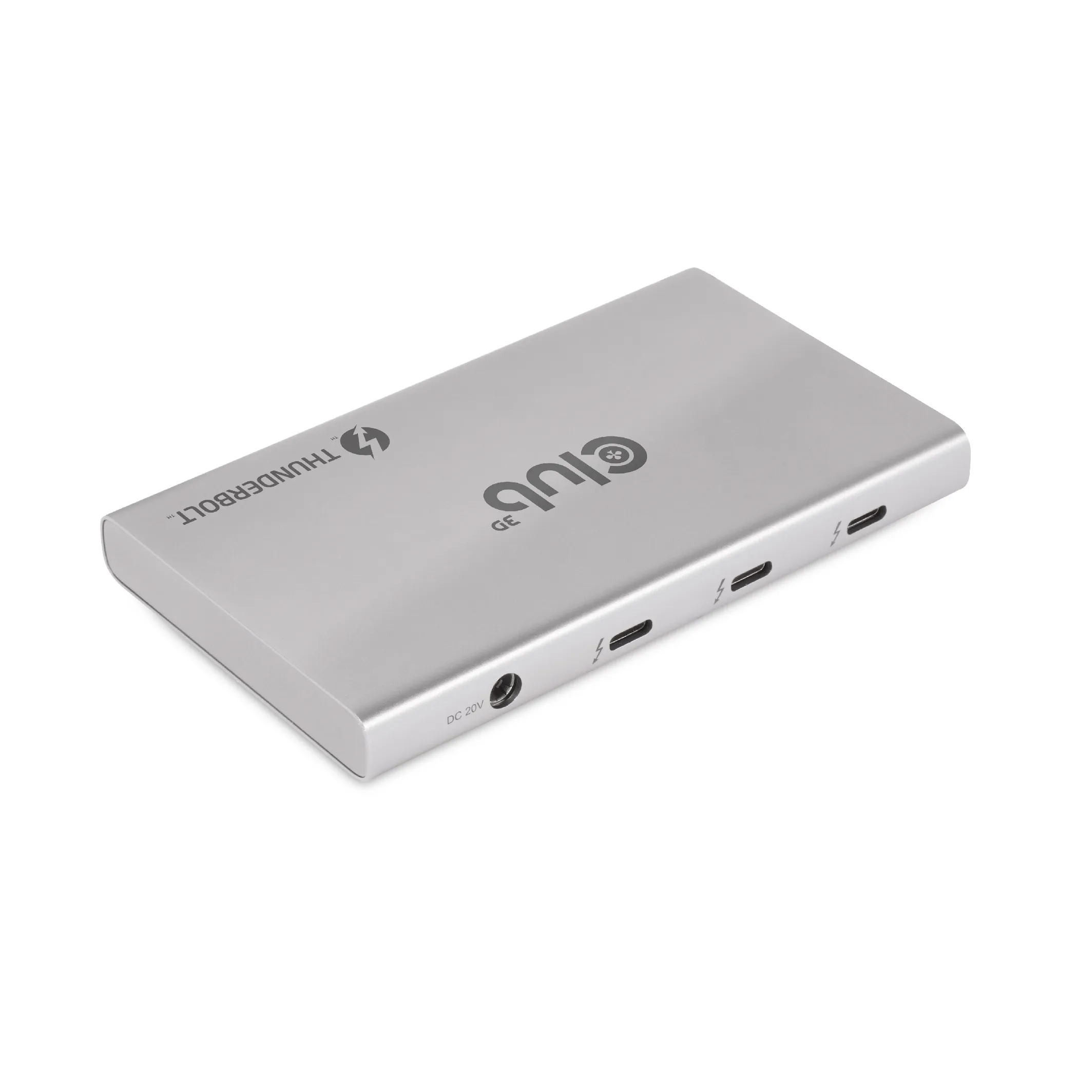 Club 3D Thunderbolt 4 Portable 5-in-1 Hub with Smart Power - hub, Gray