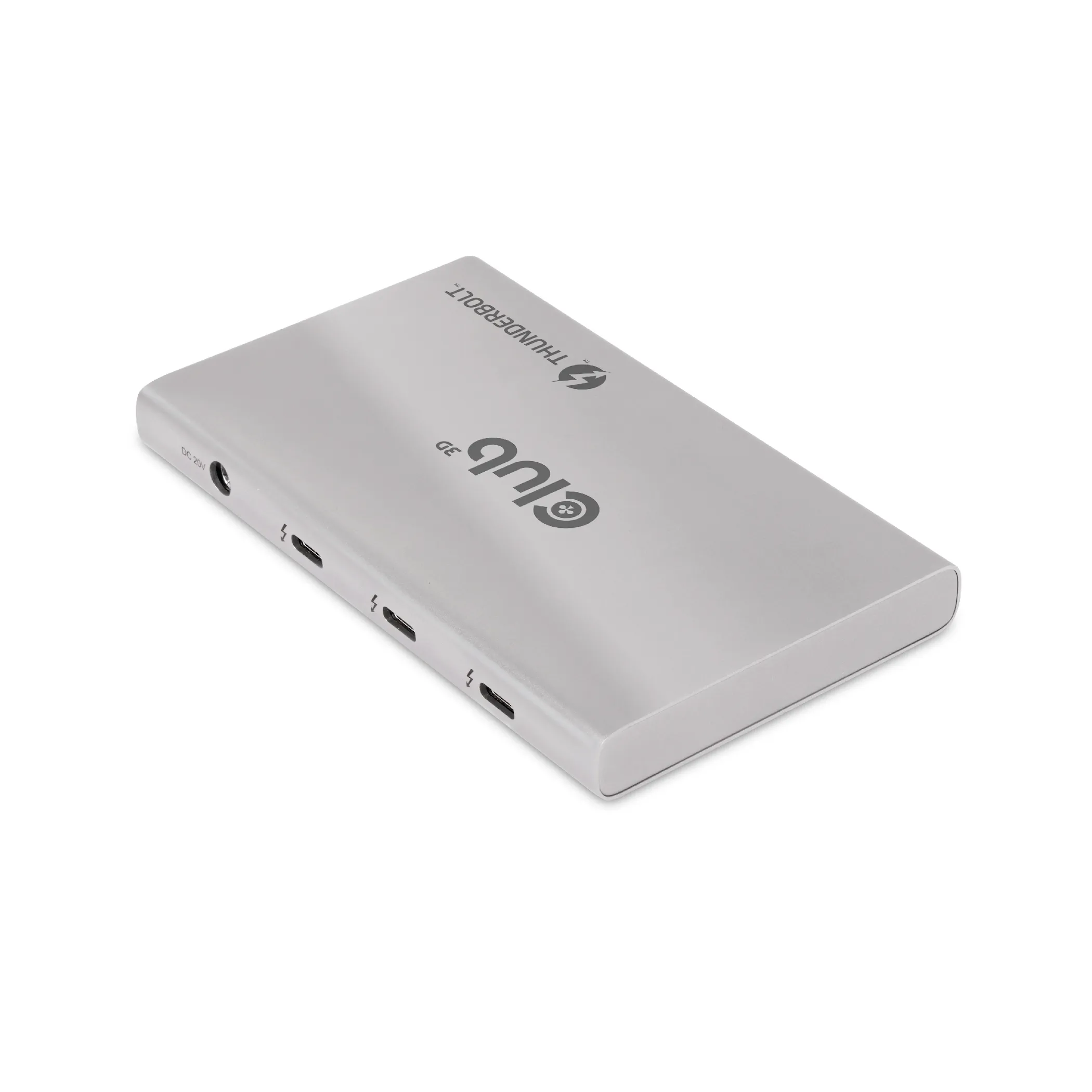 Club 3D Thunderbolt 4 Portable 5-in-1 Hub with Smart Power - hub, Gray