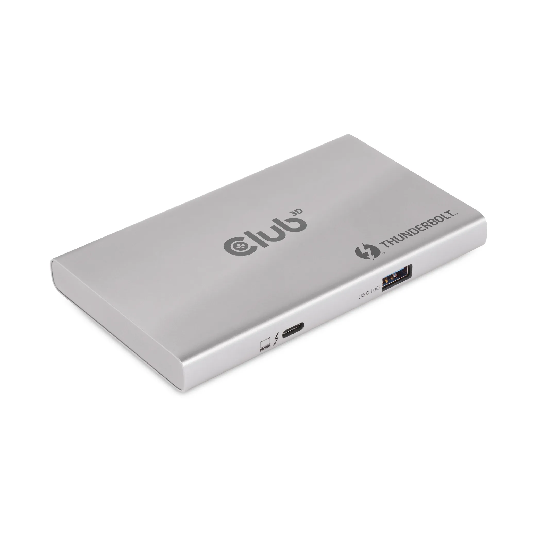 Club 3D Thunderbolt 4 Portable 5-in-1 Hub with Smart Power - hub, Gray