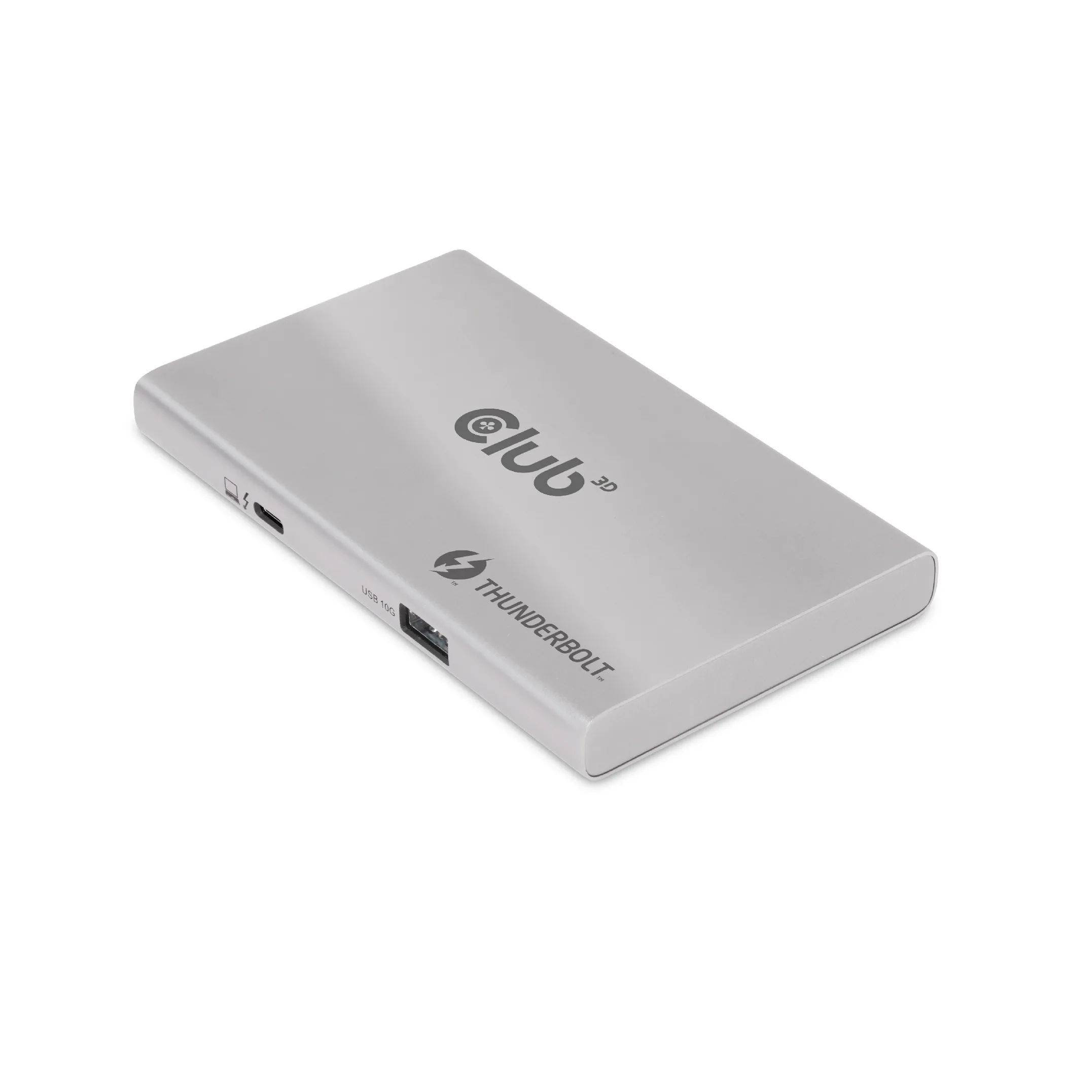 Club 3D Thunderbolt 4 Portable 5-in-1 Hub with Smart Power - hub, Gray