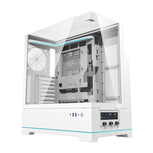 DARKFLASH DY450 Midi-Tower Case with window, White