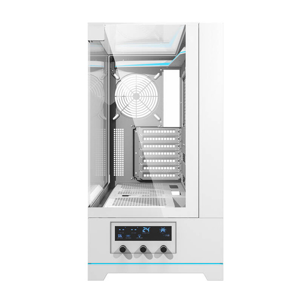 DARKFLASH DY450 Midi-Tower Case with window, White