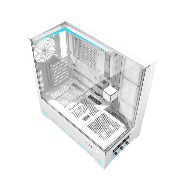 DARKFLASH DY450 Midi-Tower Case with window, White