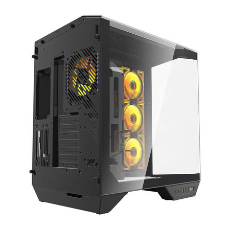 DARKFLASH DY470 Full-Tower Case with window and RGB lighting, Black