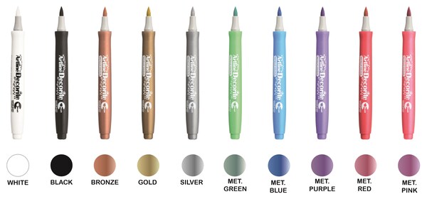 Artline Decorite brush metallic 10-pack