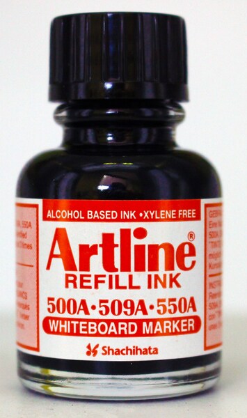 Artline refill ink Whiteboard black 20ml