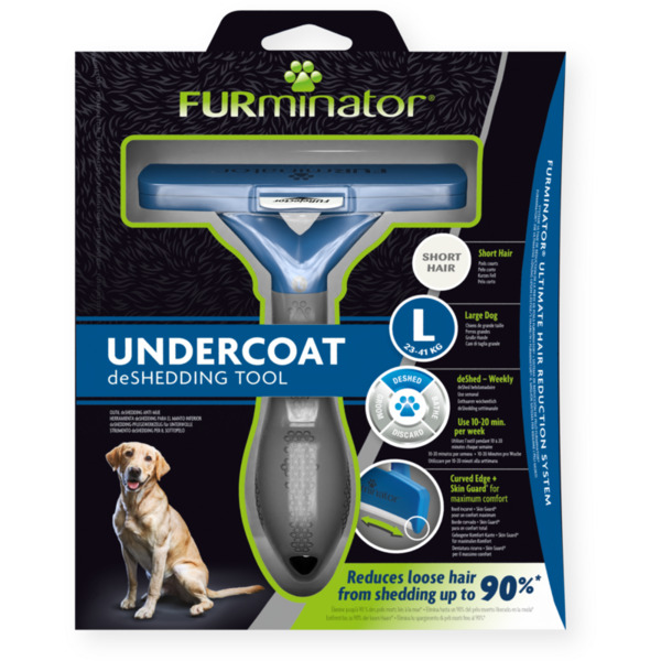 FURminator-pohjavillanpoistaja suurille lyhytkarvaisille koirille, koko L