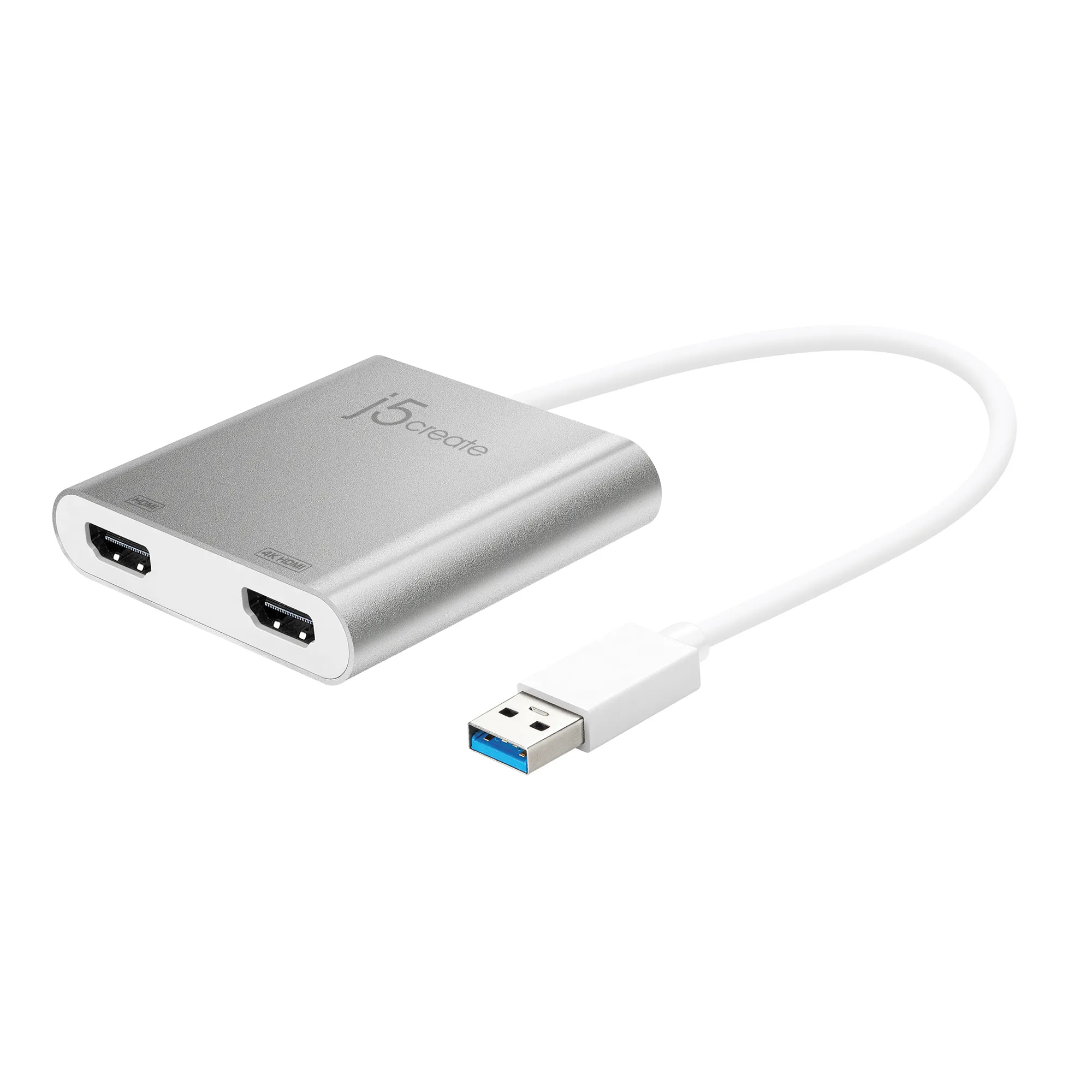 J5 Create USB 3.0 to Dual HDMI Multi-Monitor Adapter - adapter, Grey