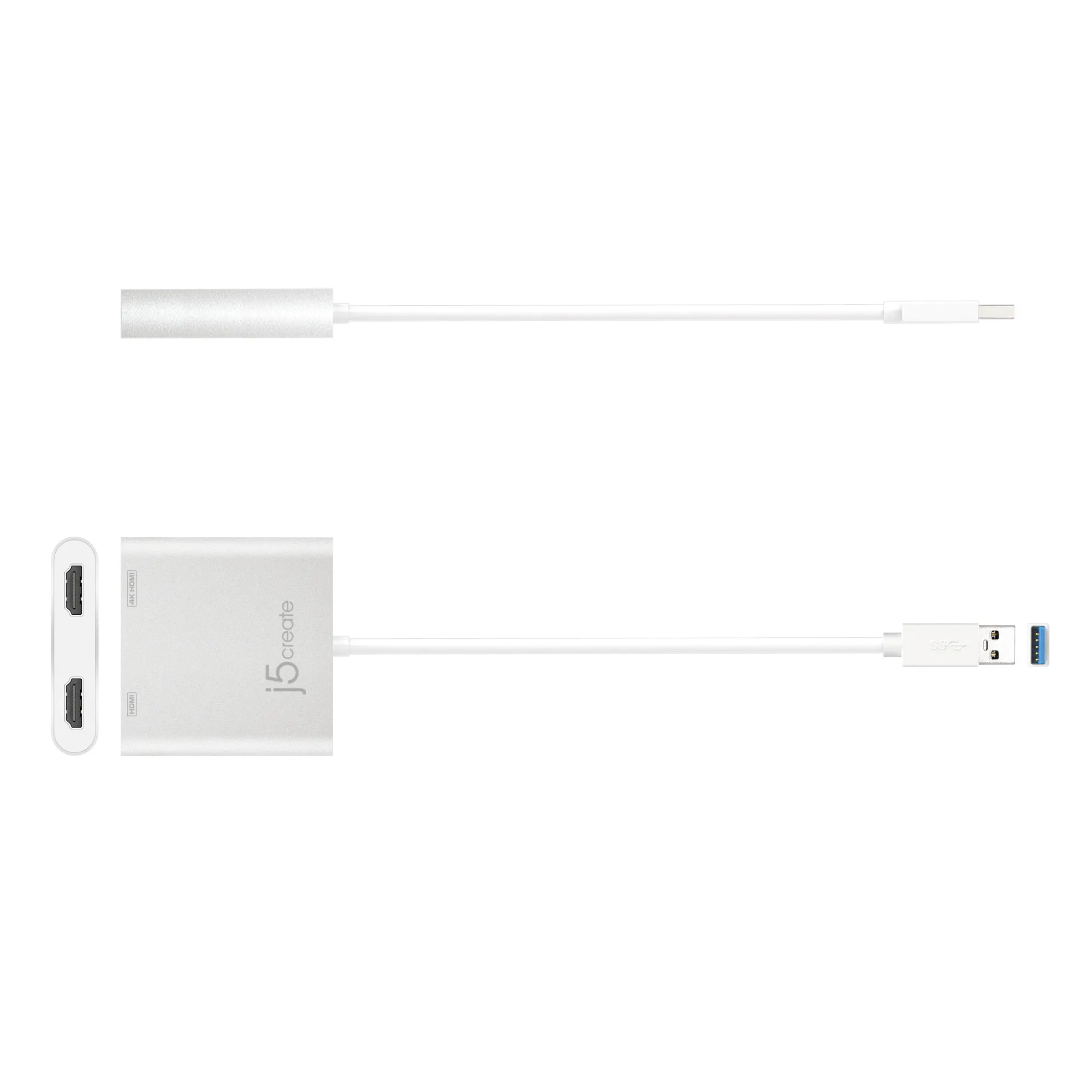 J5 Create USB 3.0 to Dual HDMI Multi-Monitor Adapter - adapter, Grey