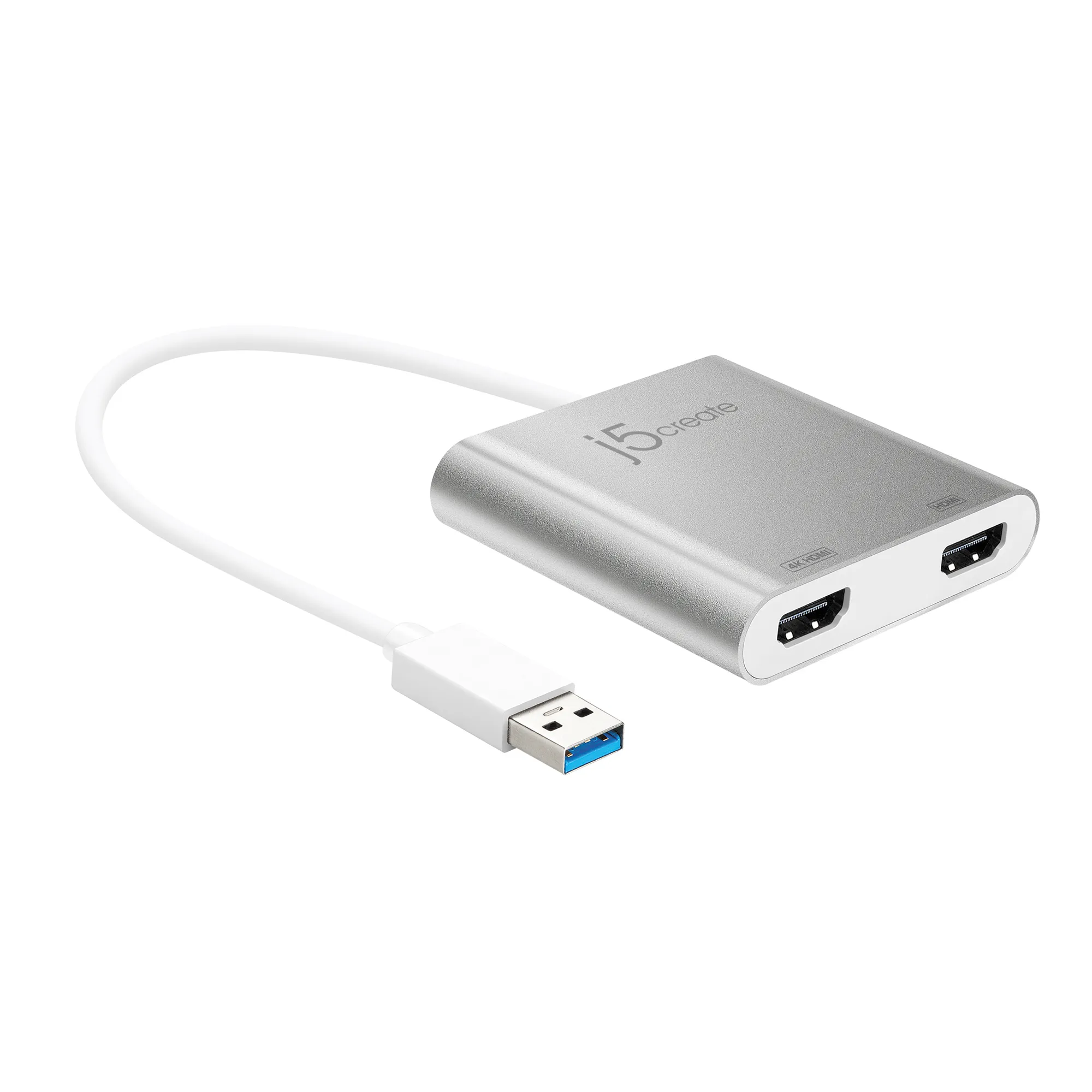 J5 Create USB 3.0 to Dual HDMI Multi-Monitor Adapter - adapter, Grey