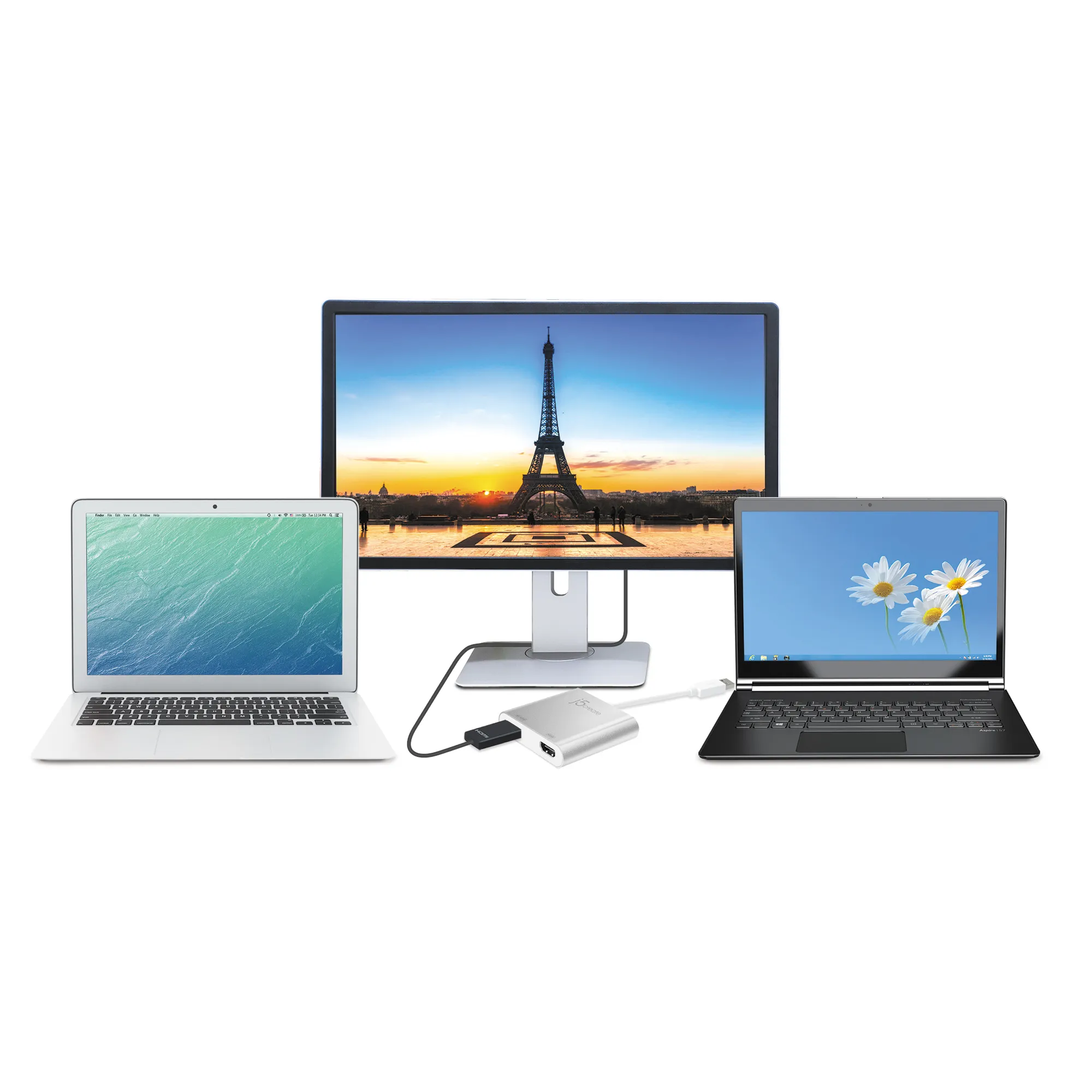 J5 Create USB 3.0 to Dual HDMI Multi-Monitor Adapter - adapter, Grey