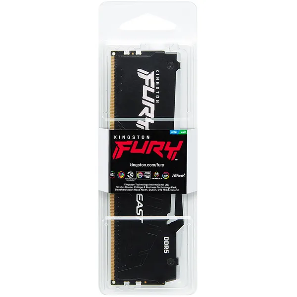 Kingston FURY Beast RGB 16GB (1 x 16GB) DDR5 6000 MHz, CL40 - memory, Black (XMP)
