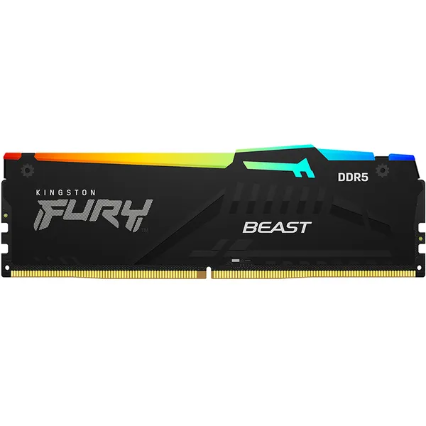 Kingston FURY Beast RGB 16GB (1 x 16GB) DDR5 6000 MHz, CL40 - memory, Black (XMP)