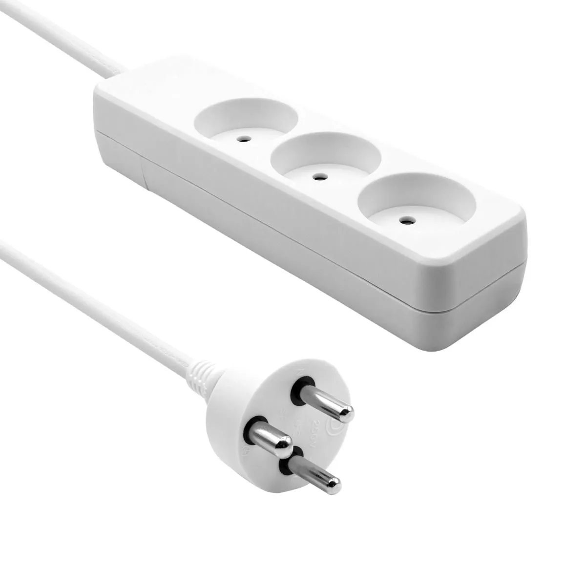 Power strip 3 outlets 5m White