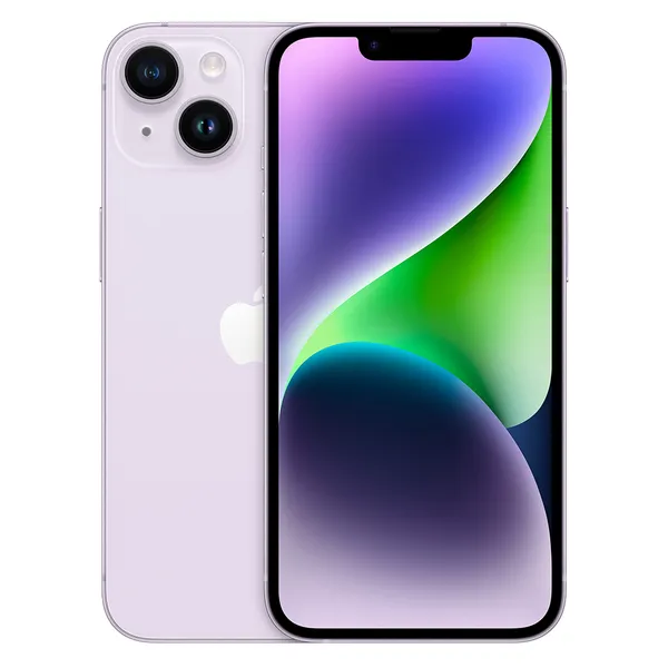 Renoverad iPhone 14 256 GB - mobiltelefon, Lila (Mycket bra skick)