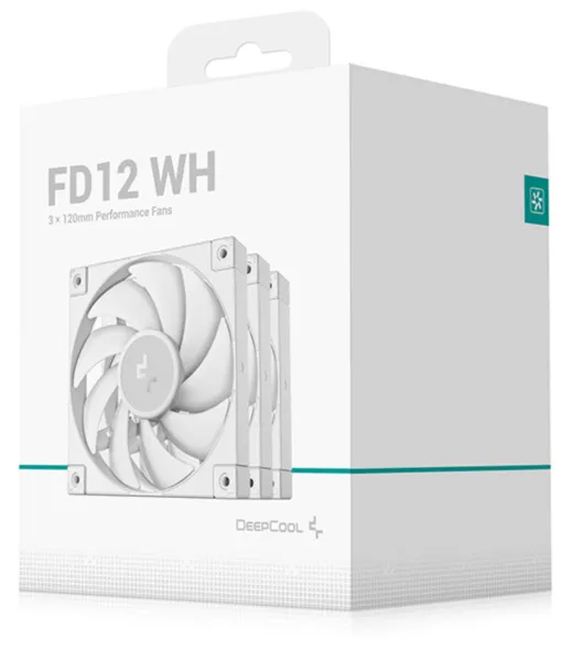 Deepcool FD12 3in1 - chassi fläkt, Vit, 3st