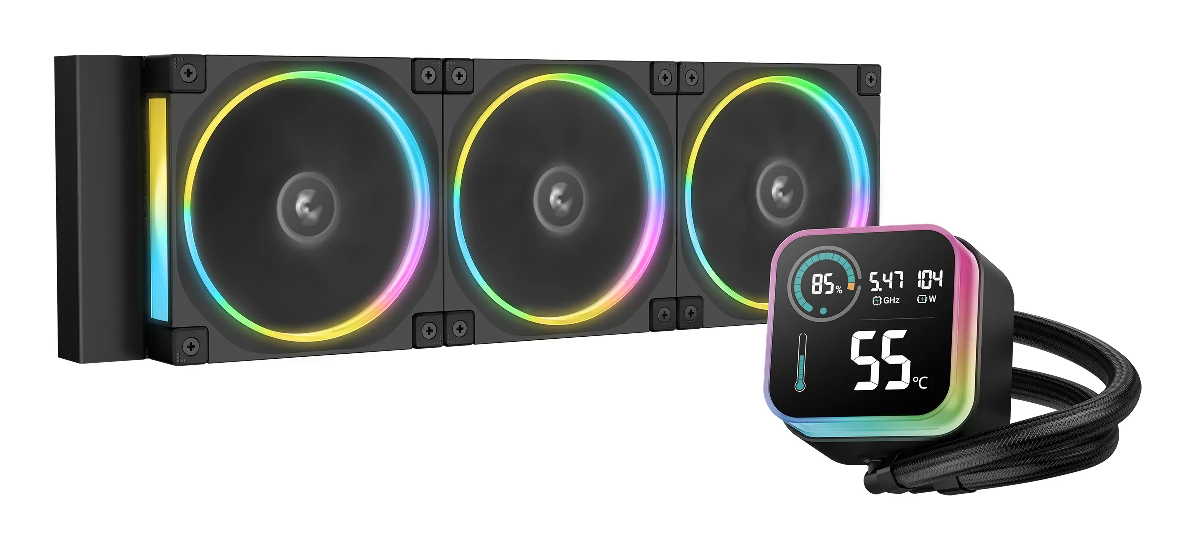 DeepCool LQ360 ULTRA 360mm ARGB Liquid Cooler, Black