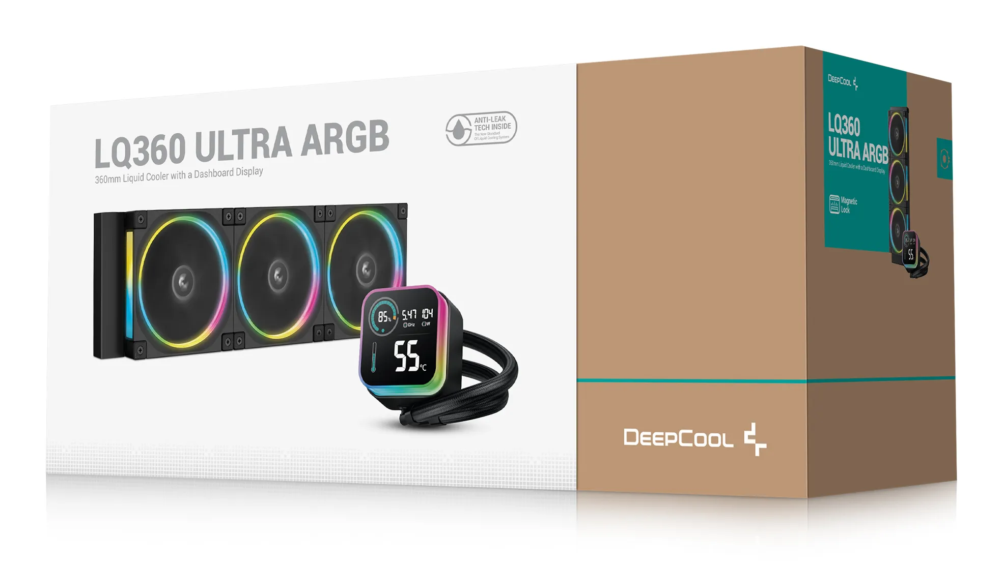 DeepCool LQ360 ULTRA 360mm ARGB Liquid Cooler, Black