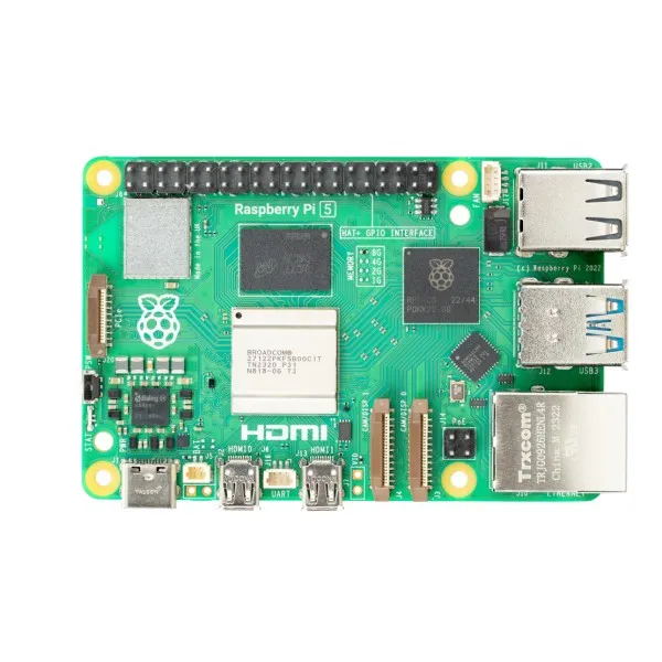 Raspberry Pi 5 model B 4 Gt -yhden piirilevyn tietokone