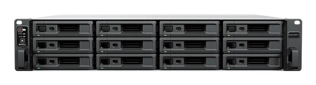 Synology RackStation RS2423RP+II - Verkkotallennuslaite, Musta