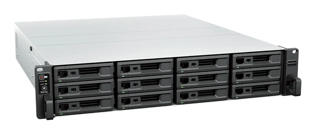 Synology RackStation RS2423RP+II - Verkkotallennuslaite, Musta