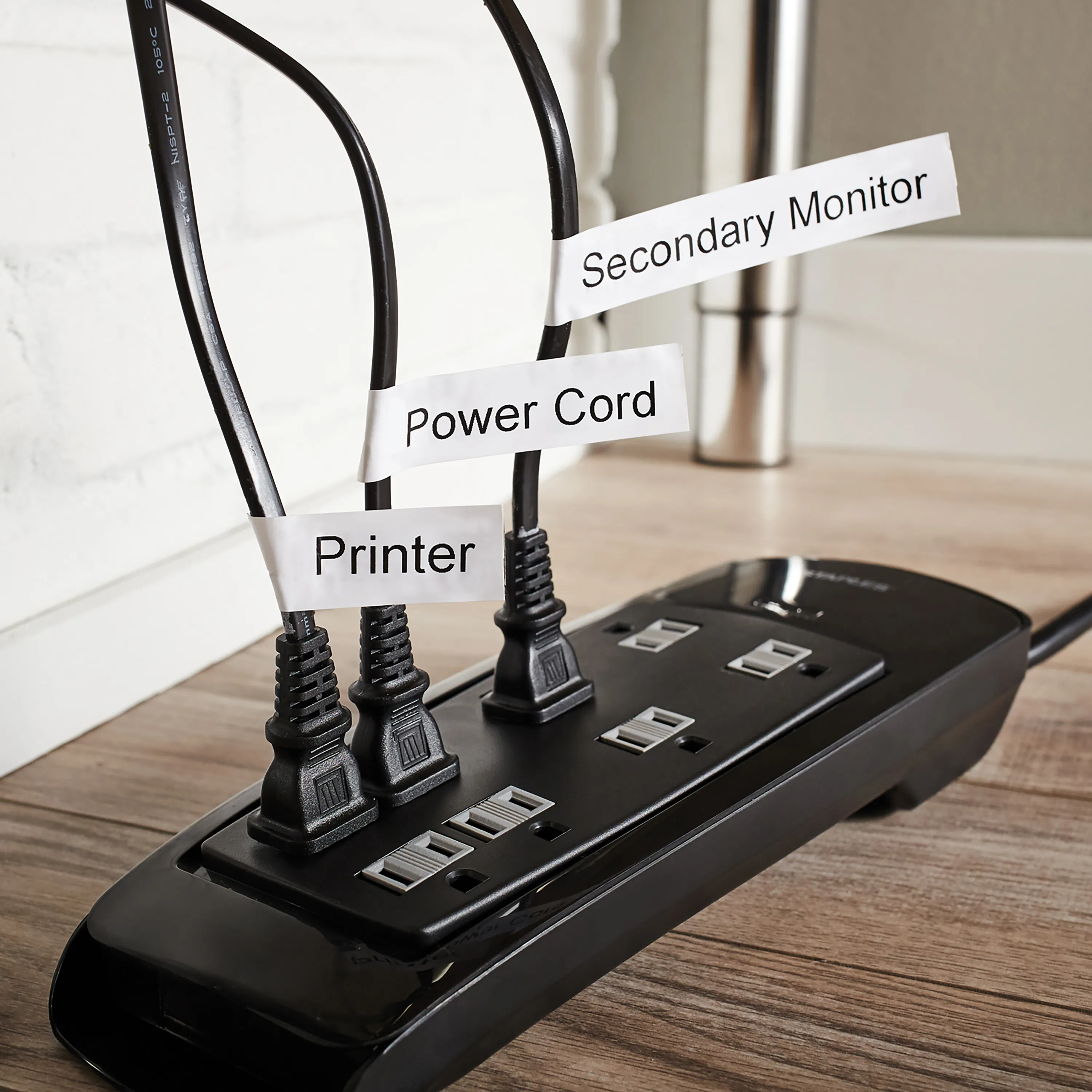 DYMO D1 m&auml;rktejp flex nylon 19mm, svart p&aring; vitt, 3.5m rulle