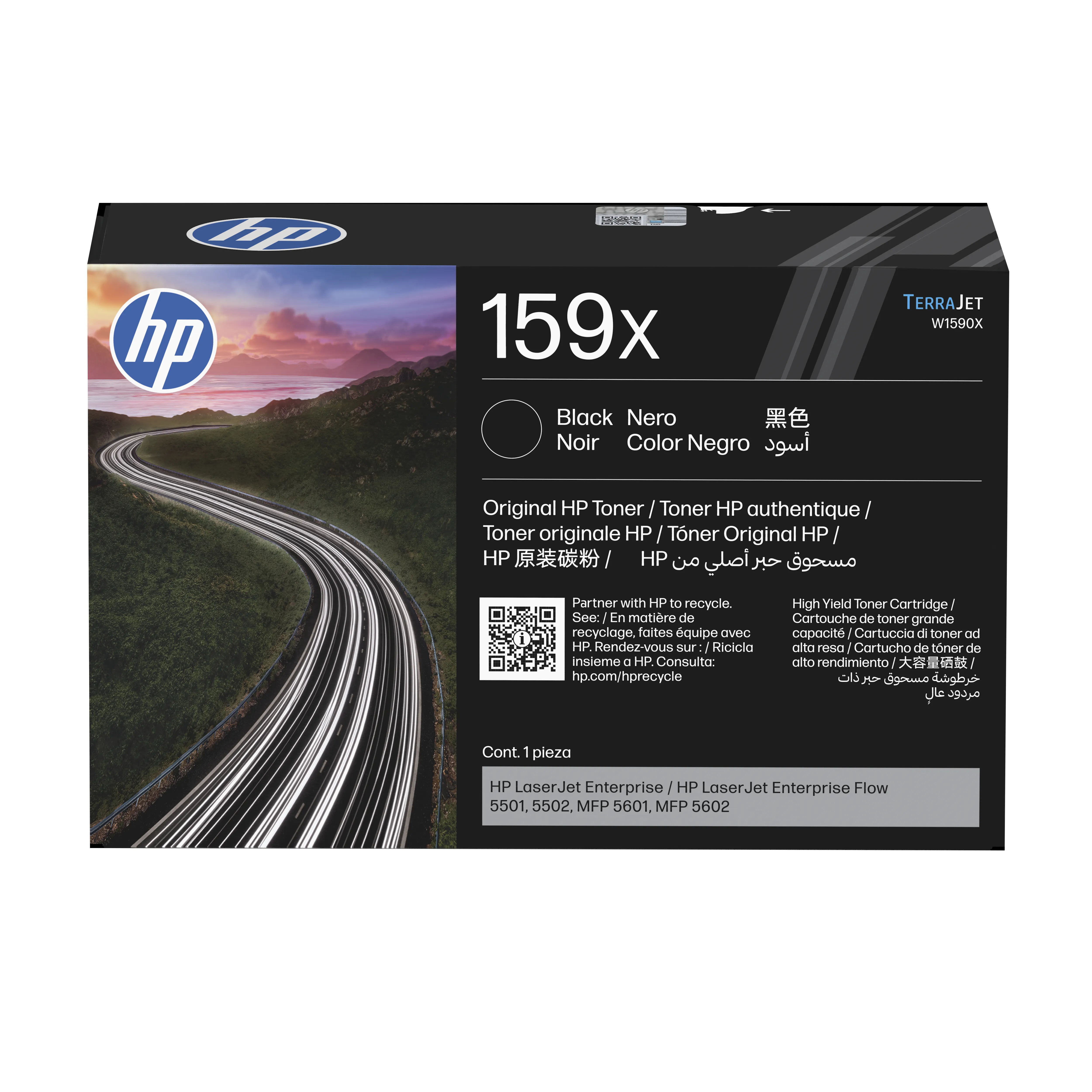 HP 159X -laservärikasetti, musta