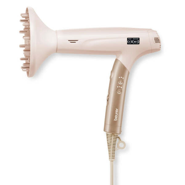 Beurer Fusion Dry Pro 2 in 1 HC 150, 1600 W -hiustenkuivaaja, kulta