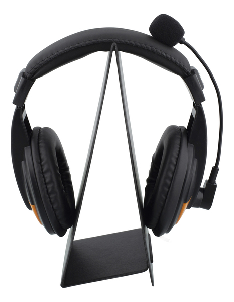 Deltaco Gaming kokoon taitettava kuuloketeline, kevytrakenteinen, keinonahkaa, musta