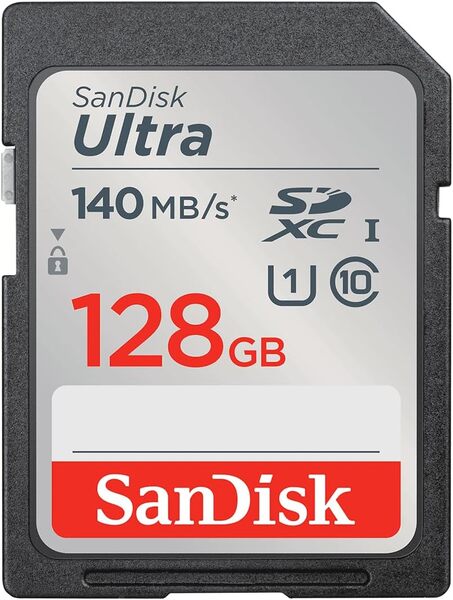 SanDisk Ultra 128 GB SDXC UHS-I U1 V10 Class 10 kort, silver