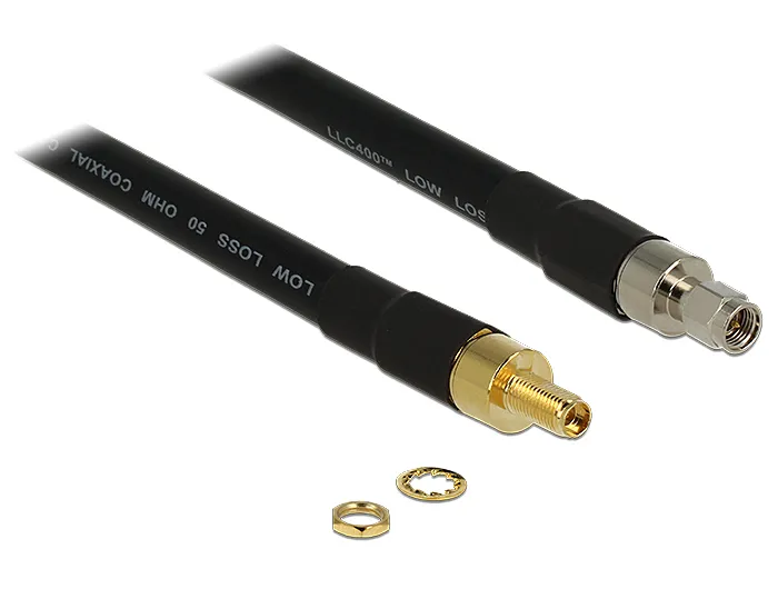 Delock Antenna Cable SMA plug > SMA jack CFD400 LLC400 10 m low loss