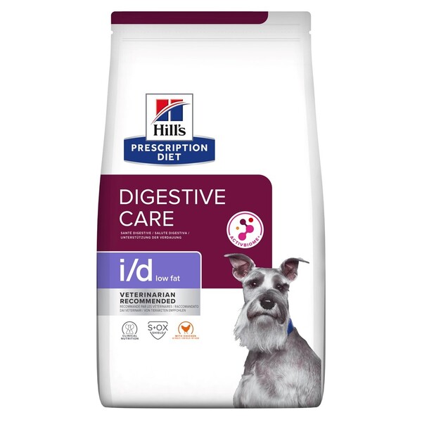 Hill's Prescription Diet i/d Low Fat Digestive Care, Torrfoder f&ouml;r hund, Adult, 12 kg